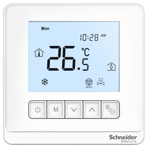Termostato tc903 modbus, lcd, 4 pipe, branco