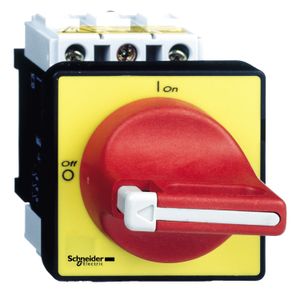 Chave seccionadora vario 32a manopla vermelha/amarela 22.5mm  vcd1