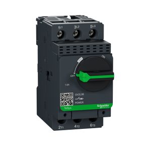 Disjuntormotor magnético 1,6atesys gv2 manopla rotativa  gv2l06