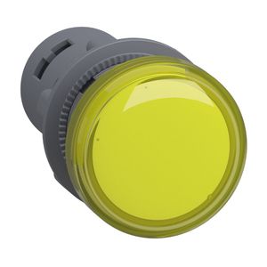 Sinalizador monobloco plástico ø22mm, led, amarelo, 380...400vca